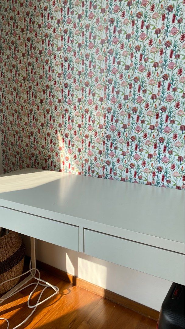 IKEA MICKE Desk white 142x50 cm Furniture Home Living