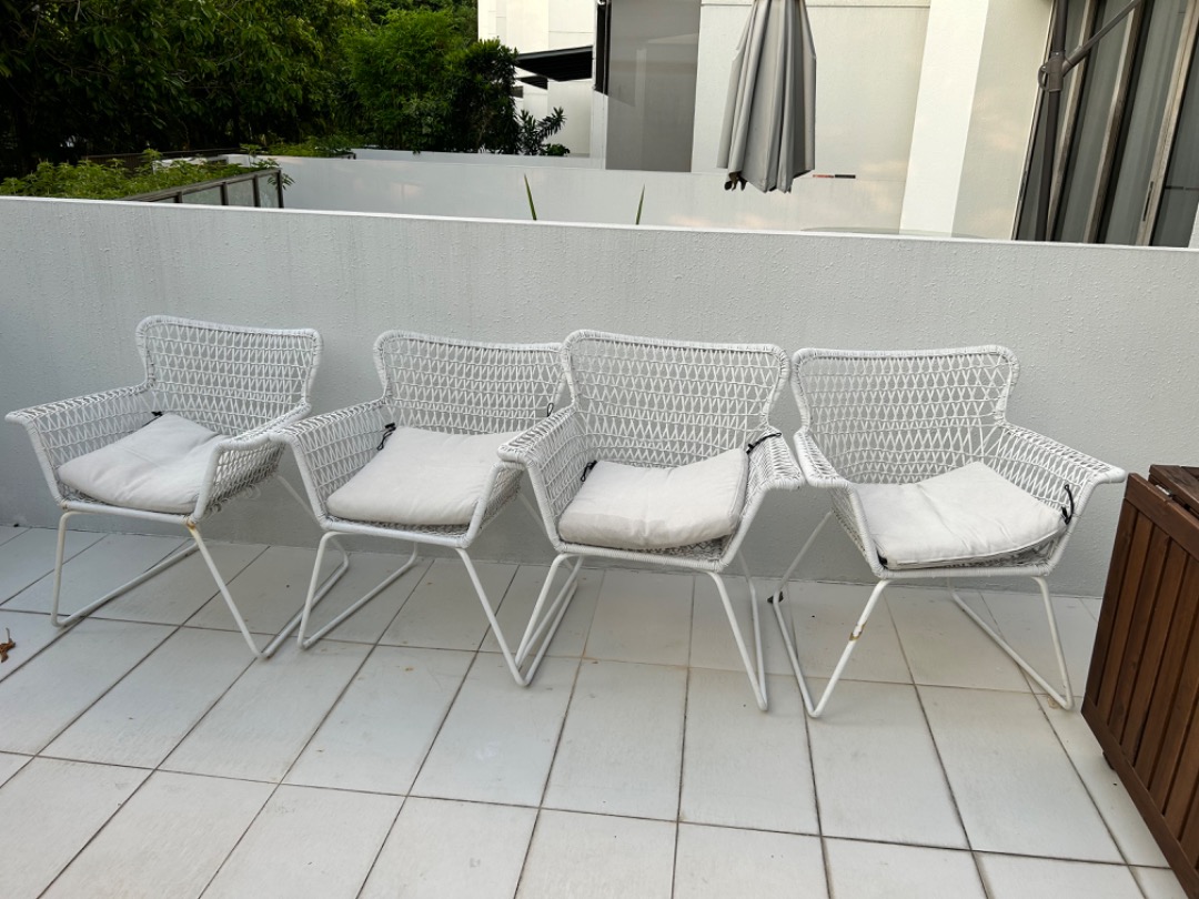 Ikea outdoor chairs x4, Furniture & Home Living, Outdoor Furniture on