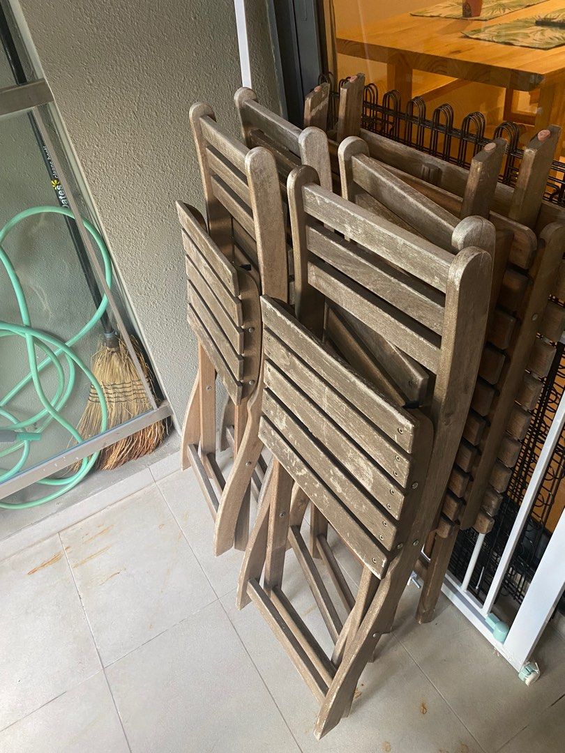 2 sets Ikea outdoor table and chair, Furniture & Home Living, Furniture