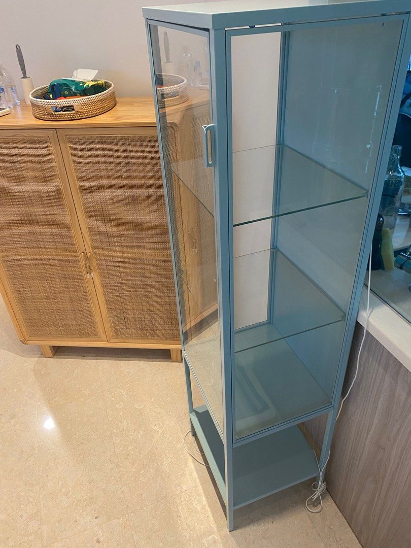 Ikea Rudsta glass door shelf, Furniture & Home Living