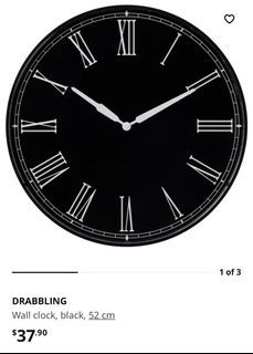 IKEA/VIRGIL ABLOH MARKERAD TEMPORARY Wall Clock White Diameter