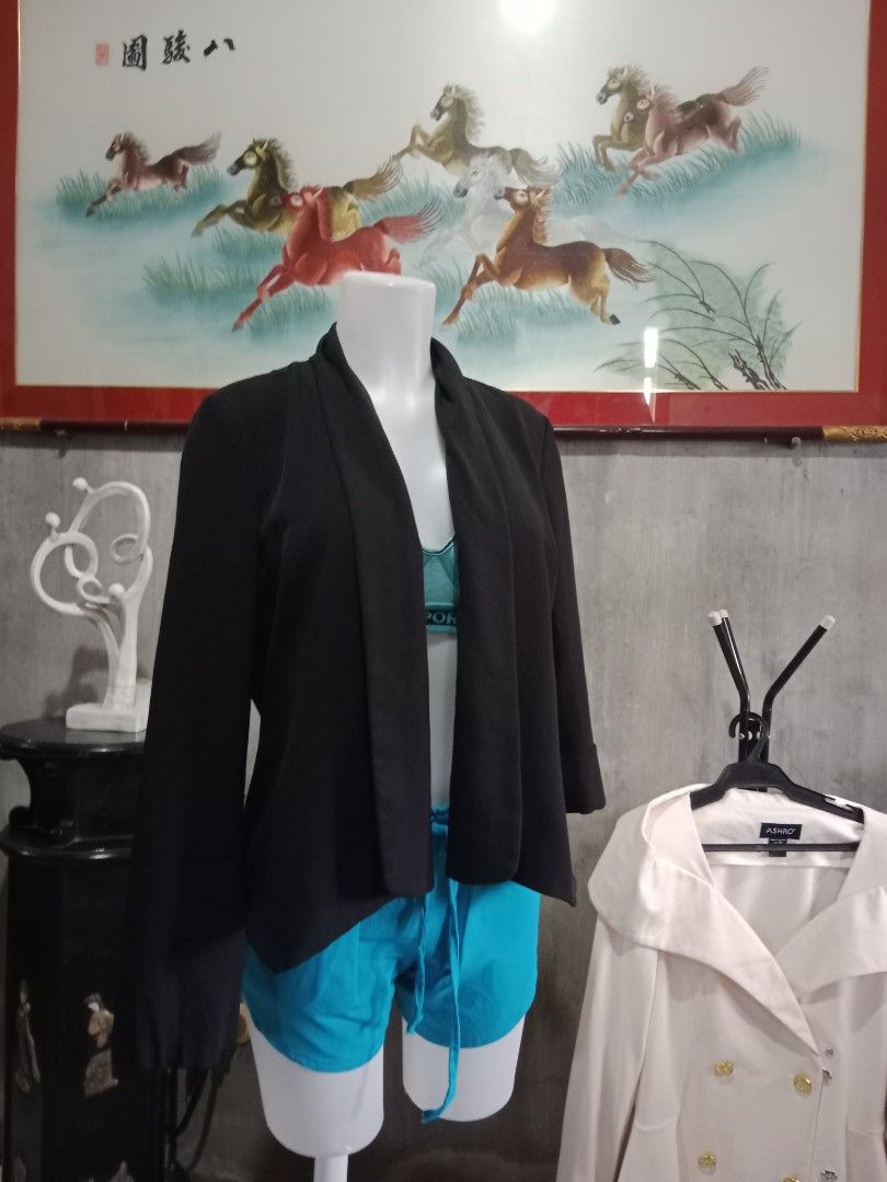 Jones Studio Open front black blazer Women s Fashion Coats Jackets and Outerwear on Carousell