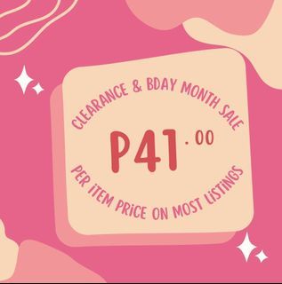 JUNE clearance and bday month sale!
