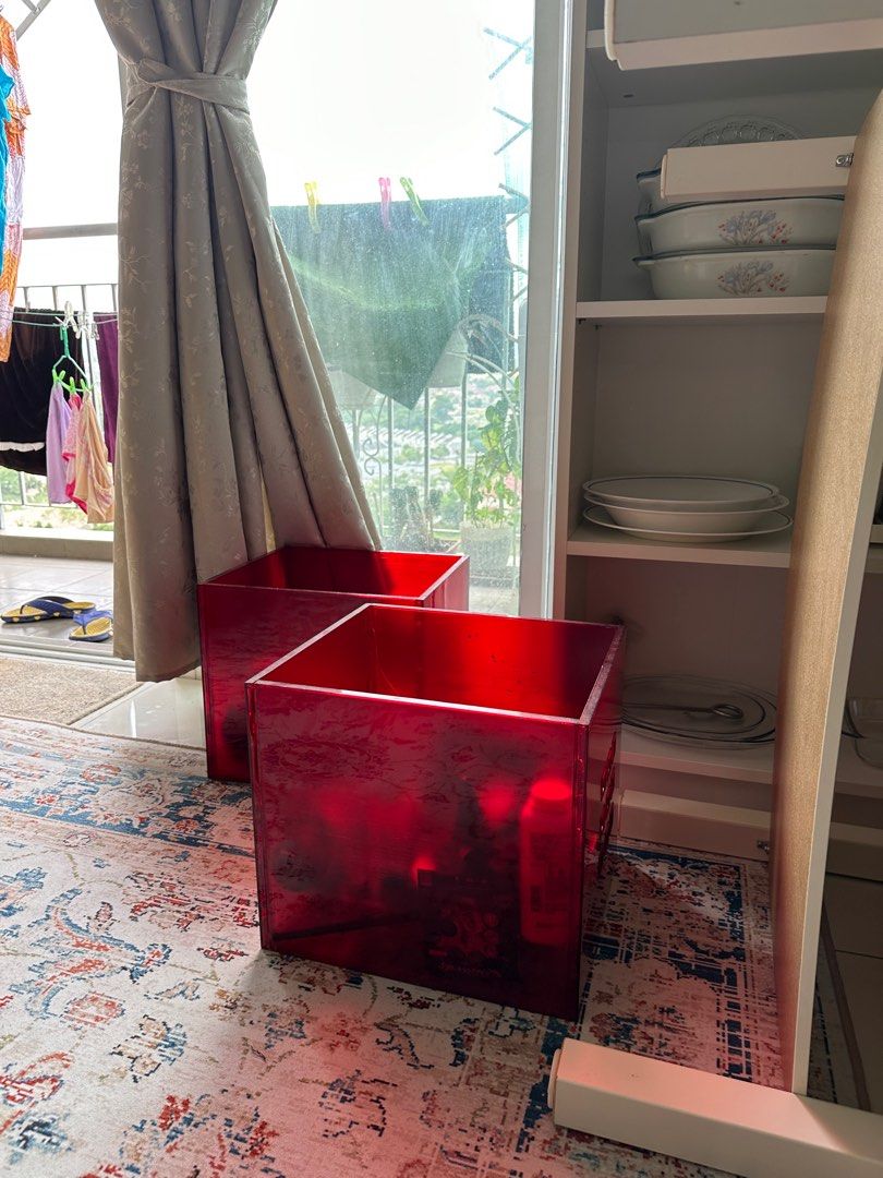 Kallax box red, Furniture & Home Living, Furniture, Shelves,