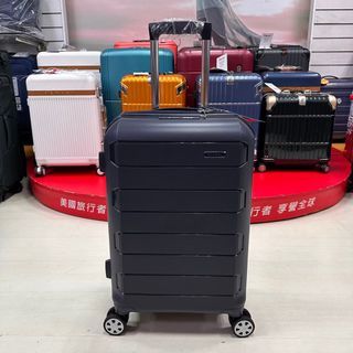 KANGOL 袋鼠 時尚大方 輕量耐磨 PP行李箱 雙格層箱體可擴充 滑順飛機輪小箱20吋（藍色） 最新到貨