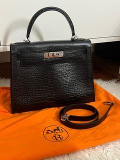 Jine-bag - HERMES KELLY 28cm REAL SNAKE SKIN