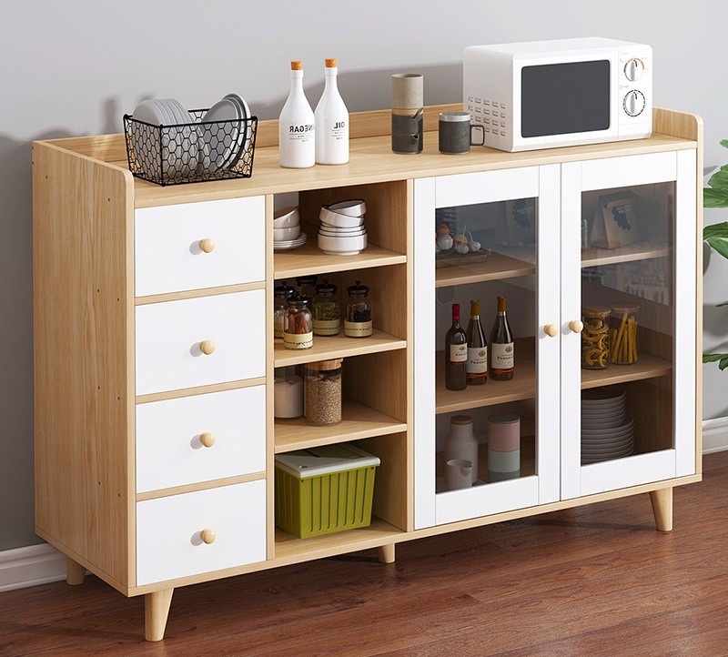 Kitchen Modern Minimalist Design Sideboard Storage Cupboard Microwave