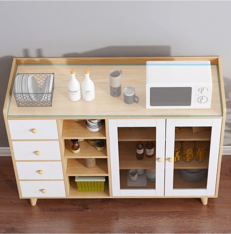 Kitchen Modern Minimalist Design Sideboard Storage Cupboard Microwave