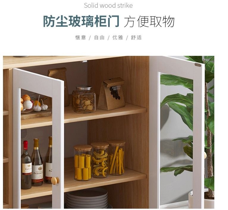 Kitchen Modern Minimalist Design Sideboard Storage Cupboard Microwave