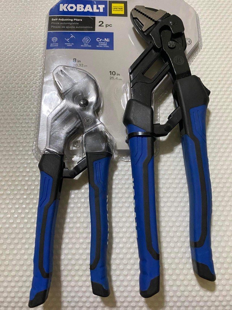 Kobalt 2 Piece 8 and 10 Inch Self Adjusting Tongue and Groove Locking