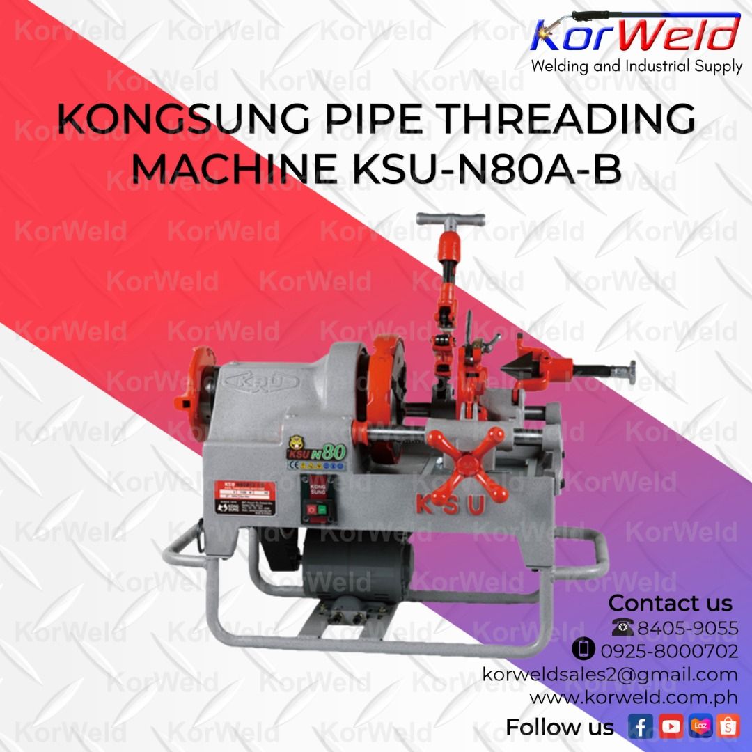 KONGSUNG PIPE THREADING MACHINE KSU N80A-B, Commercial & Industrial ...