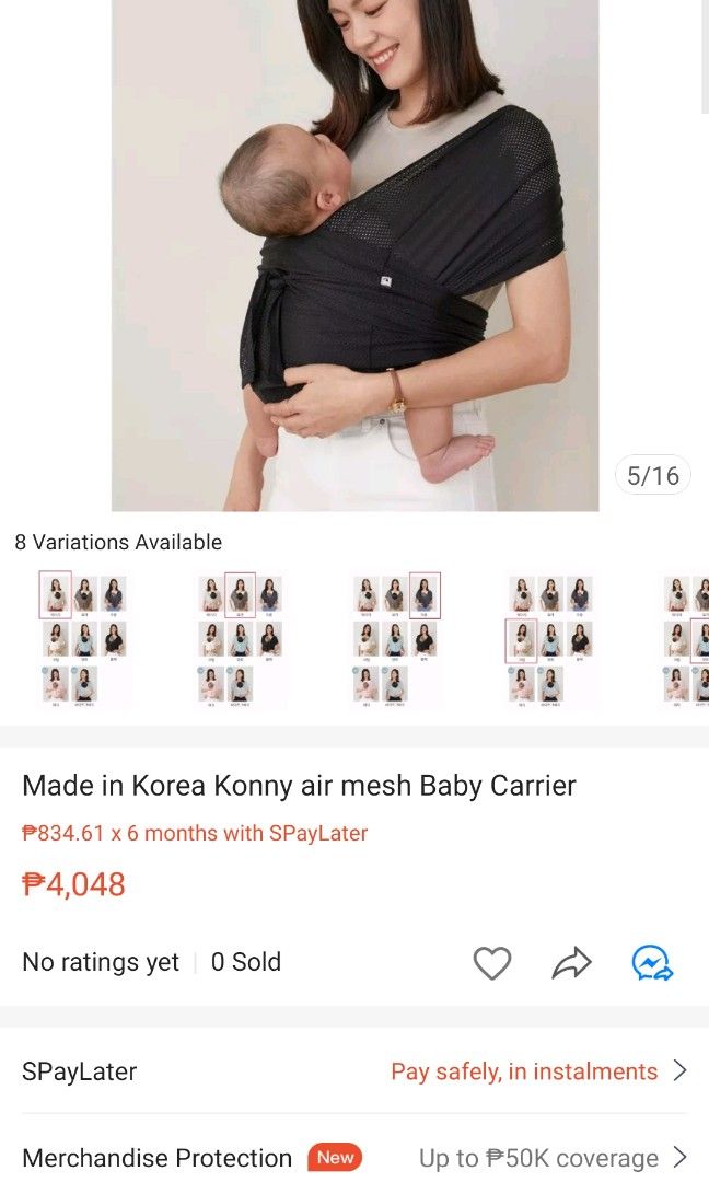 Konny Baby wrap carrier on Carousell