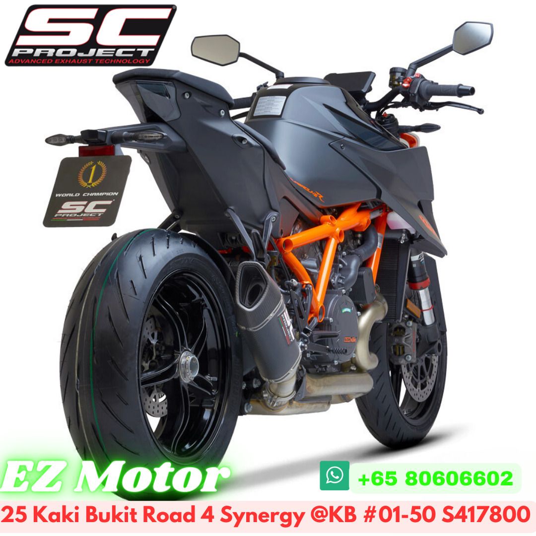 KTM 1290 Super Duke R (2021-2023) Euro 5 SC Project SC1-R Carbon / Titanium  Slip On Exhaust (LTA Compliant), Motorcycles, Motorcycle Accessories on  Carousell