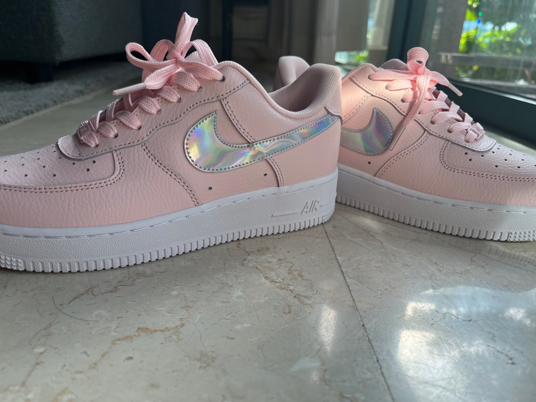 Air force 1 low pink iridescent top