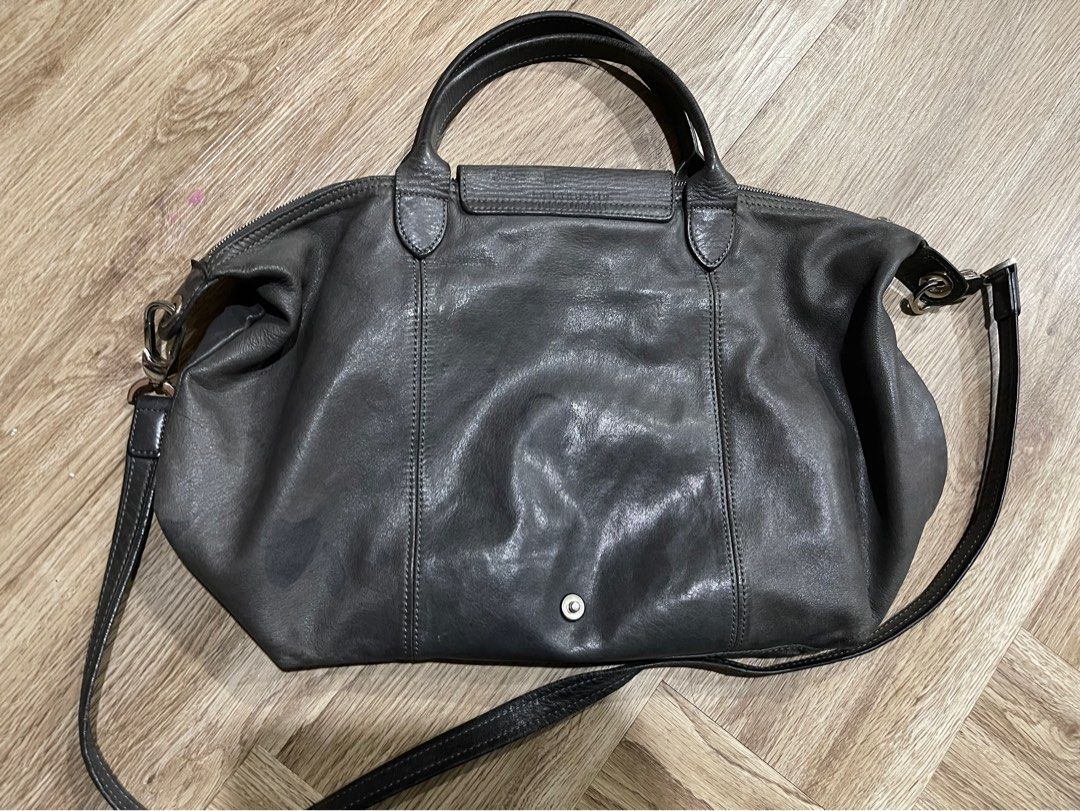 Le pliage cuir top handle bag m 2025