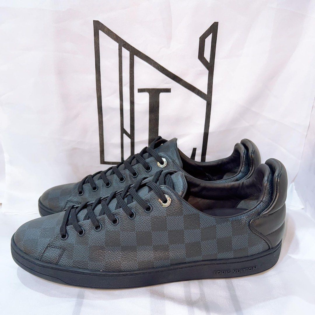 Louis Vuitton Blue Damier Cobalt And Leather Frontrow Low Top
