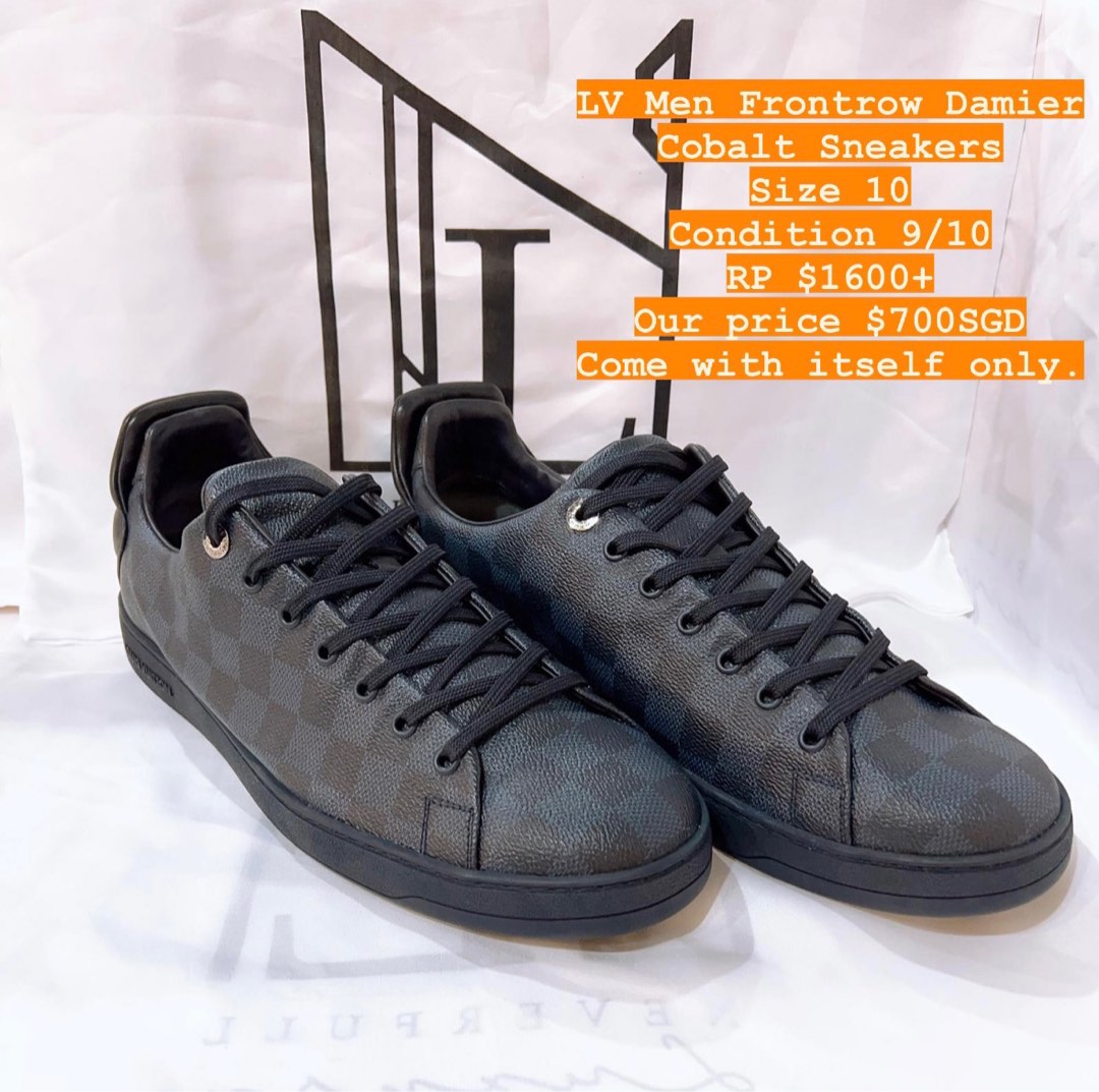 Louis Vuitton Men's Damier 11.5 Graphite Frontrow Monogram Shoes