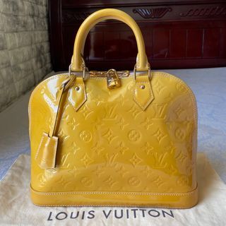 Louis Vuitton Yellow Vernis Alma