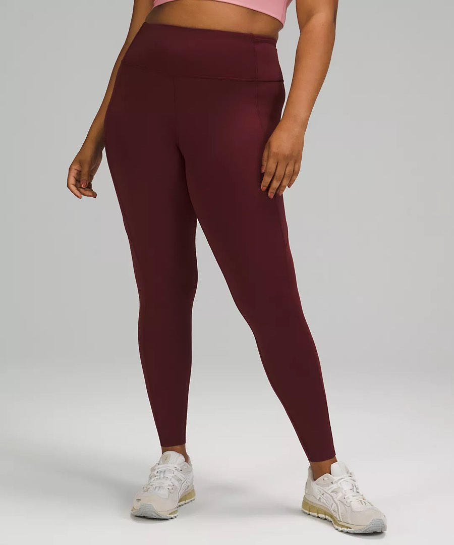 8] BNWOT Lululemon In Movement Tight 25 *Everlux Red Dust, Women's  Fashion, Activewear on Carousell