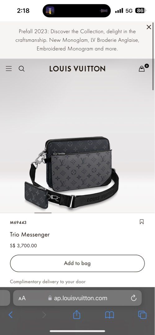 Trio Messenger - Luxury Crossbody Bags - Bags, Men M46694