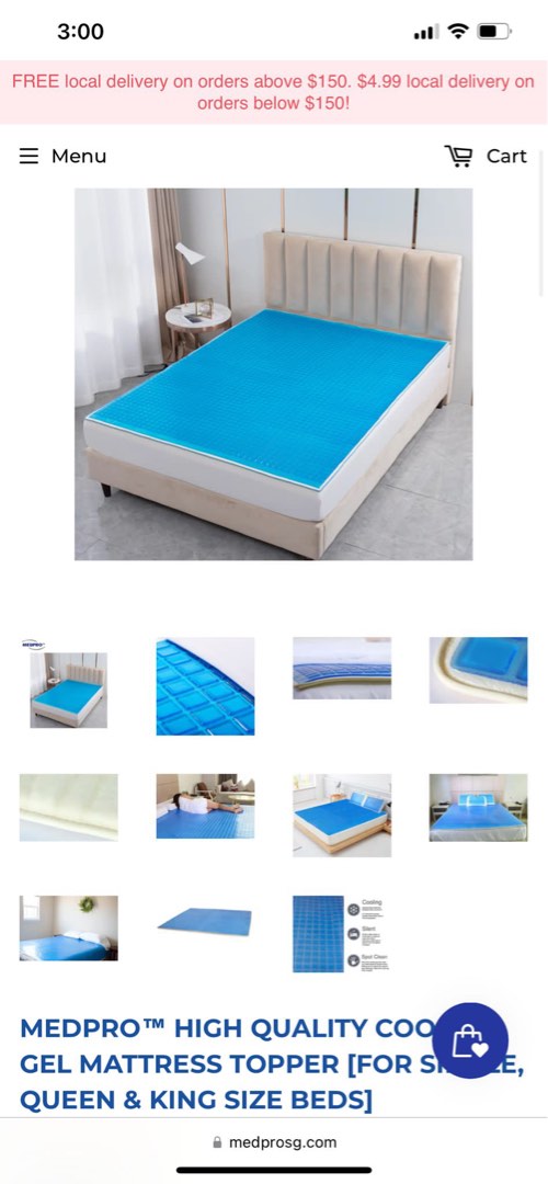 MEDPRO Cooling Gel Mattress, Furniture & Home Living, Furniture, Bed