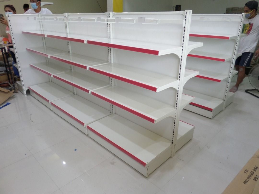 metal shelves racks standee gondola display on Carousell