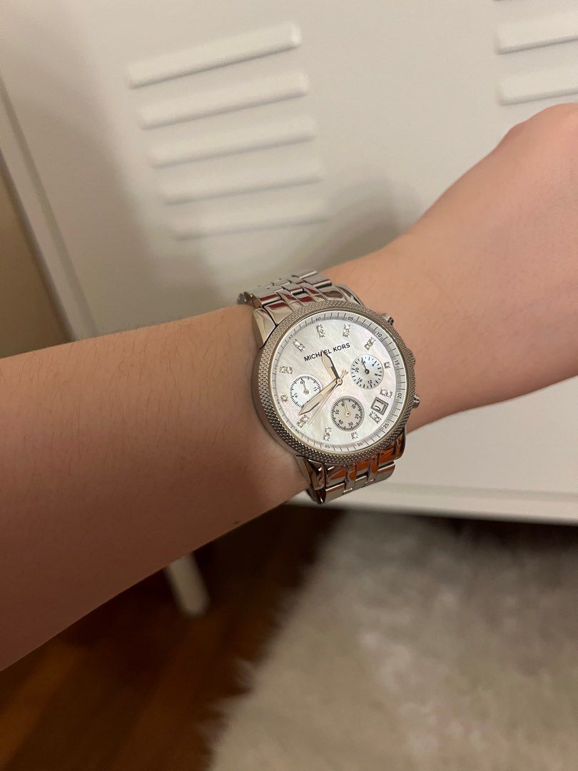 Michael kors gold watch with swarovski crystals store