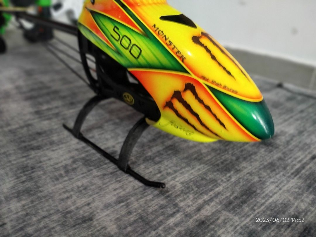 Mikado Logo 500 with Fusuno Monster Design canopy Bodykit, Hobbies ...