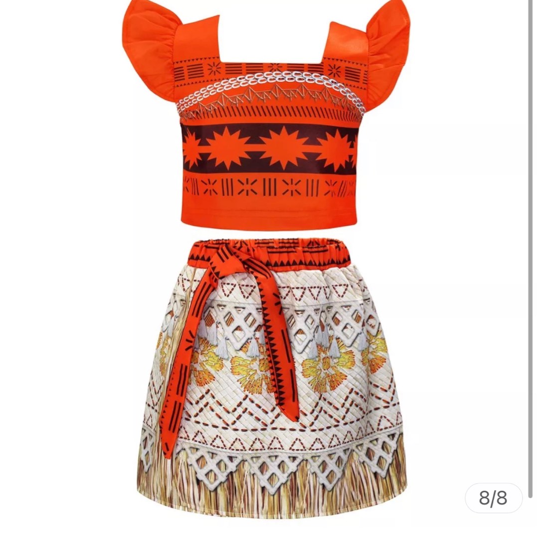 Moana Dress 2 Piece, Babies & Kids, Babies & Kids Fashion on Carousell