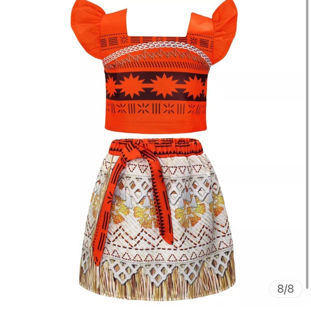 Moana Dress 2 Piece, Babies & Kids, Babies & Kids Fashion on Carousell
