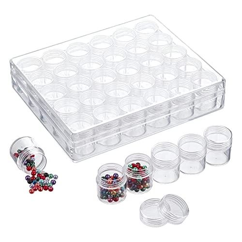 NBEADS 3 Sets of Plastic Transparent Storage Box, Clear Beads