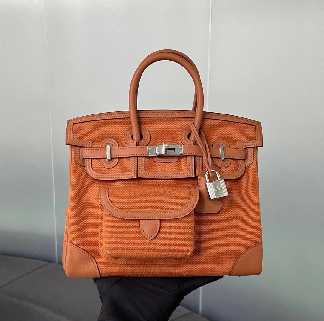 Hermes Cargo Birkin 25 Nata Toile Swift Phw, Luxury, Bags & Wallets on  Carousell