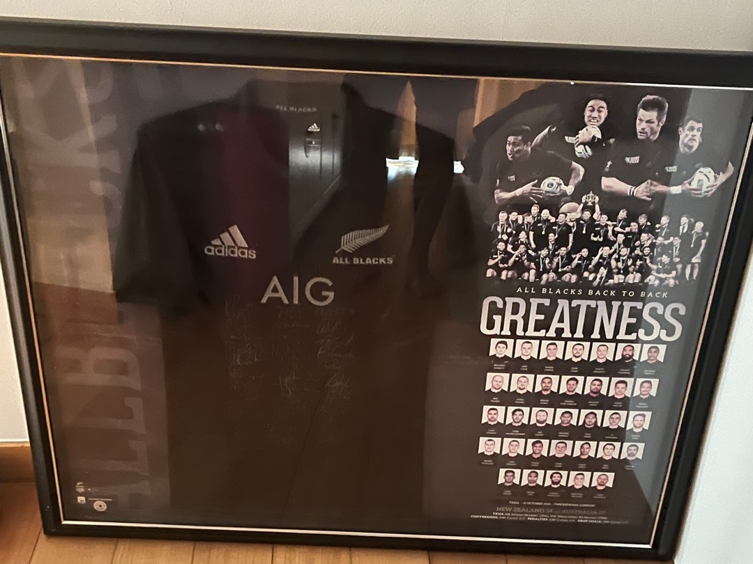 New Zealand All Blacks Rugby Signed Shirt 2015 Winners Rugby World Cup ...