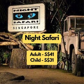 Night safari tickets with tram 