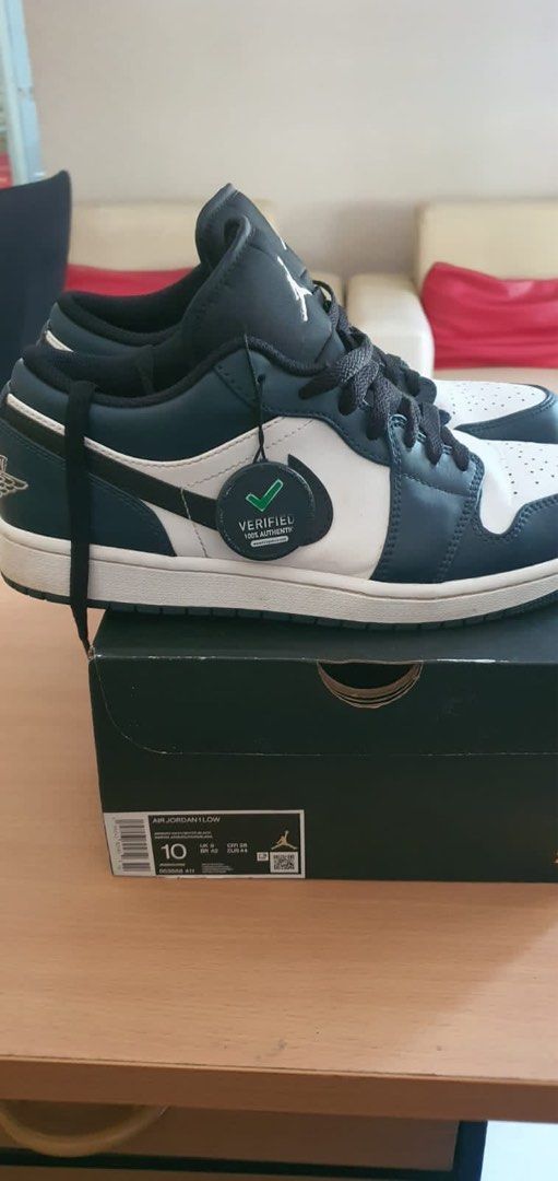 air jordan 1 low armory navy white black