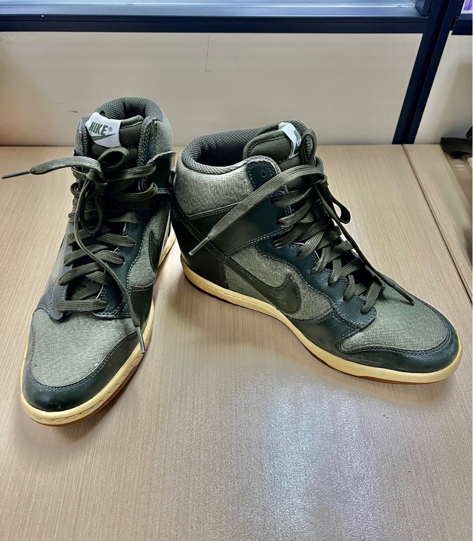 army green nike high tops