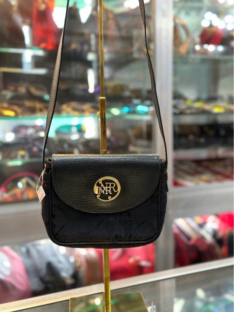 Nina Ricci vintage black black sling, Luxury, Bags & Wallets on Carousell