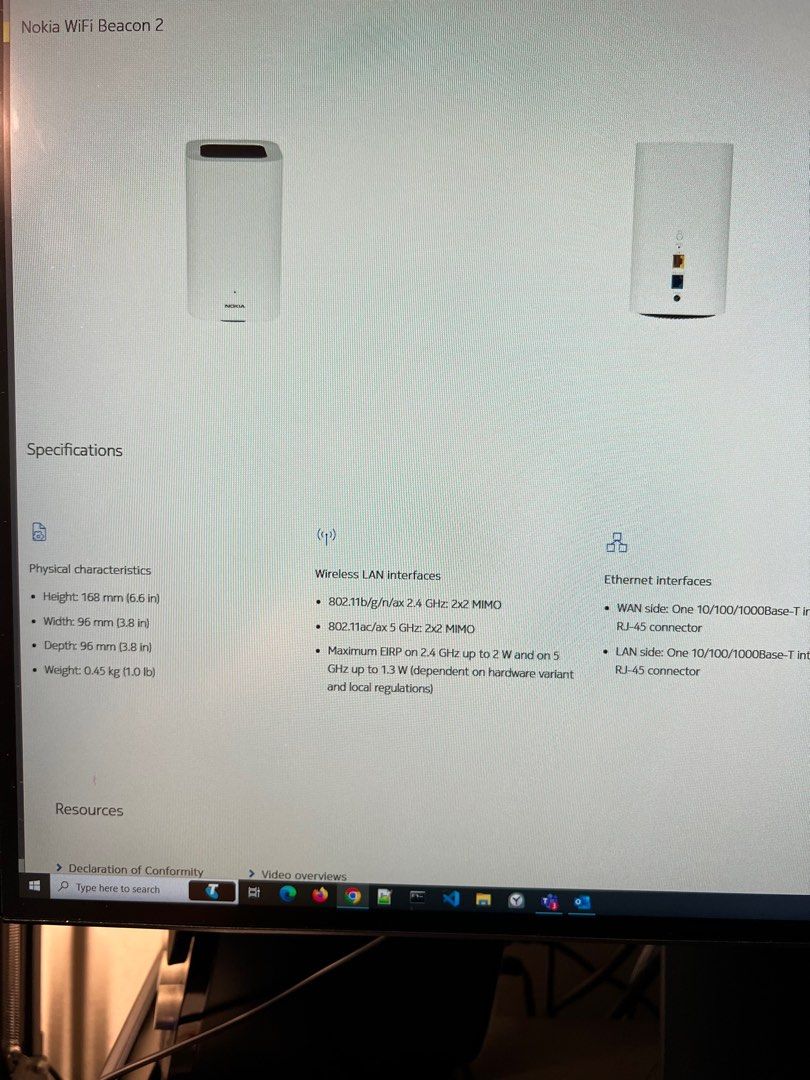 Nokia WiFi Beacon 2 Router, Computers & Tech, Parts & Accessories ...