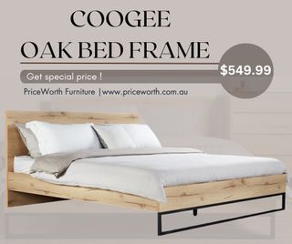 OAK AND METAL BED FRAME- FOR SALE!! BUY NOW!!