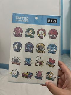 Official Line Friends BT21 Tattoo Korea