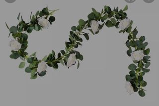 Olive and rose artificial flower garland