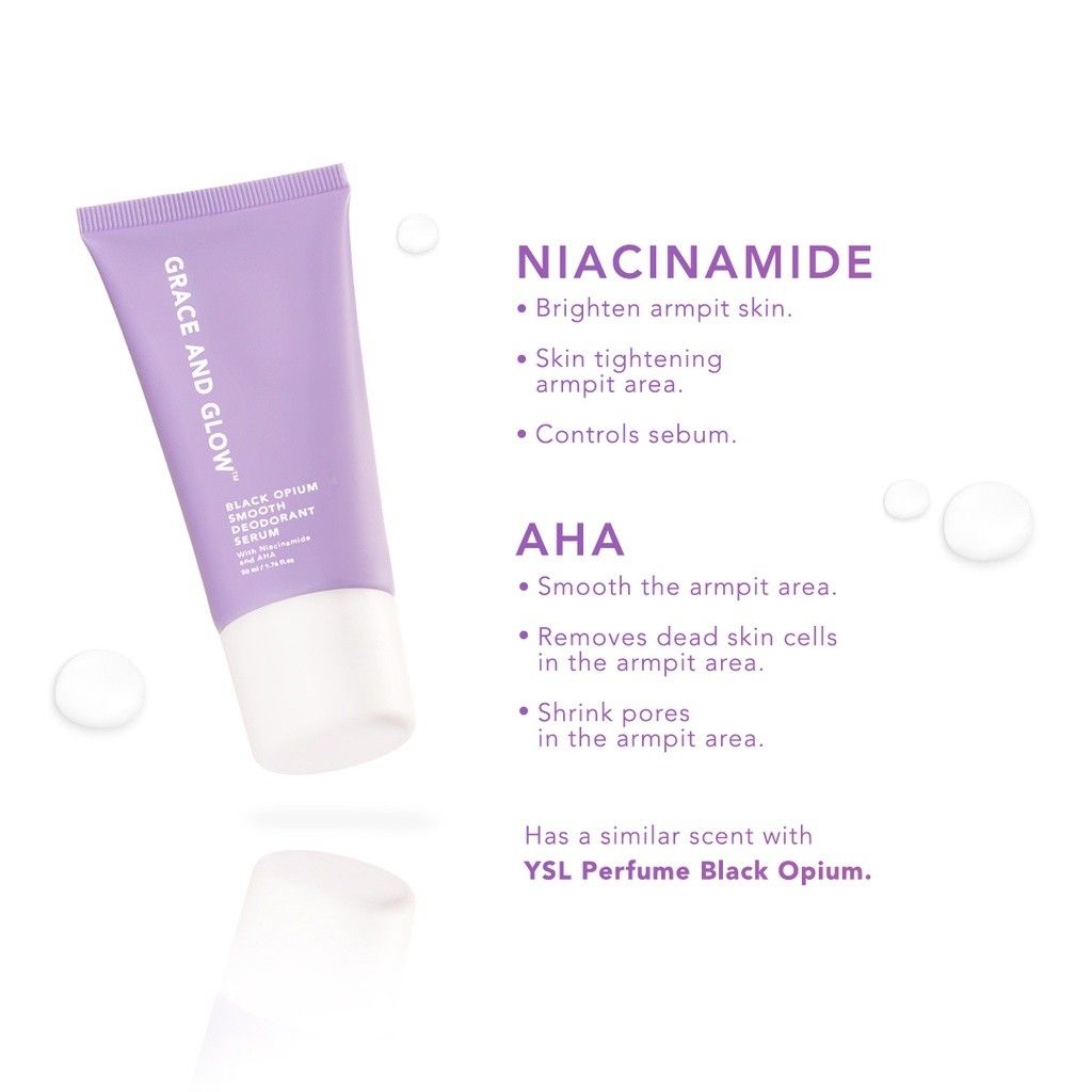 Original Viral Grace and Glow purple opium brighten armpit ketiak putih