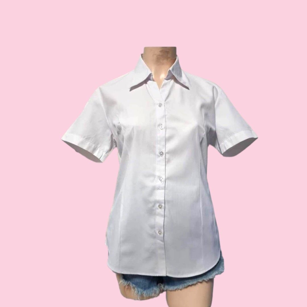 Plain White Polo shirt formal Office attire on Carousell