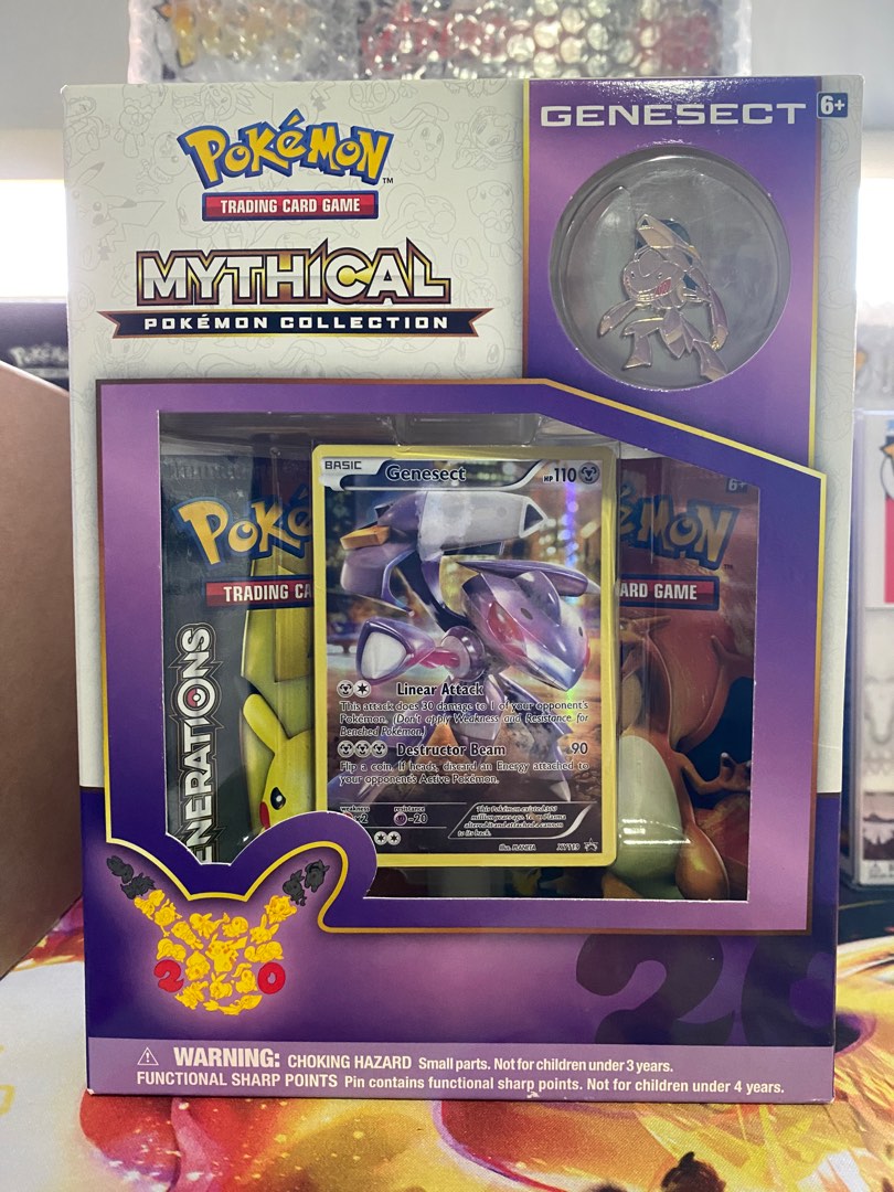  Pokemon TCG: Genesect Mythical Pin Collection : Toys & Games