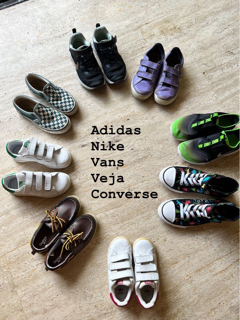 Popular brand kids shoes Adidas Nike Veja Vans Converse