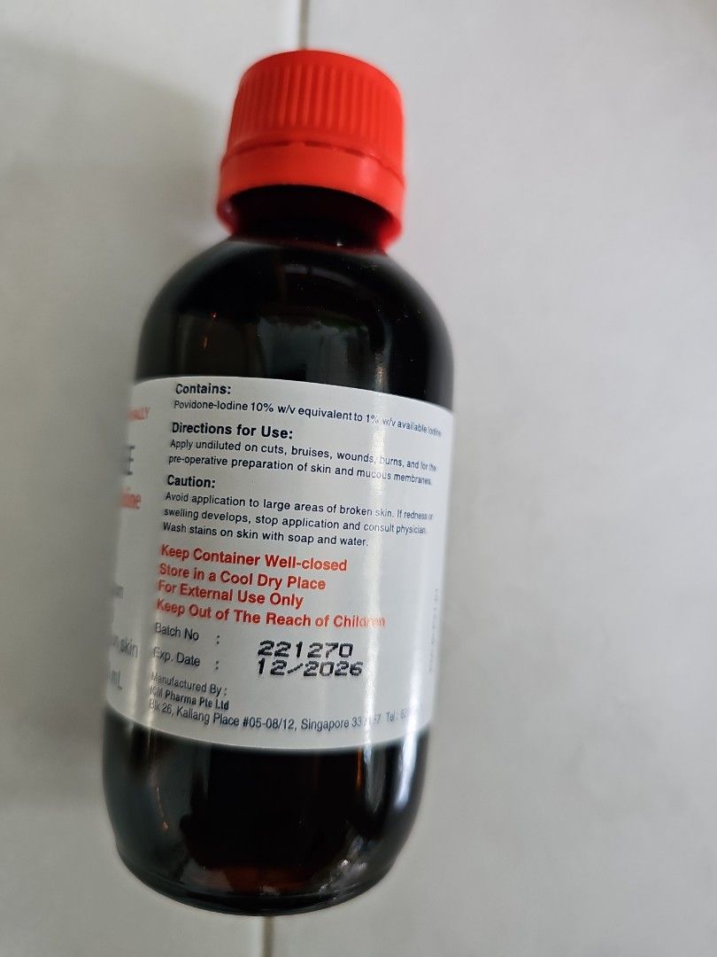 Povidine Iodine, Health & Nutrition, Medical Supplies & Tools on Carousell