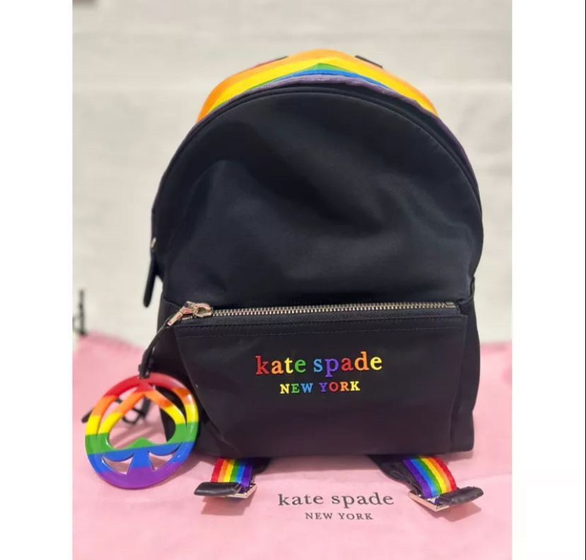 Preloved kate spade Rainbow backpack Fesyen Wanita Tas Dompet di Carousell