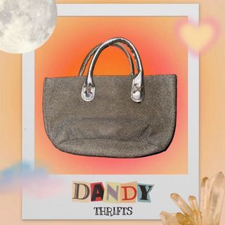 Preloved Silver Mini Clutch Top Handle Hand Bag | DANDY THRIFTS