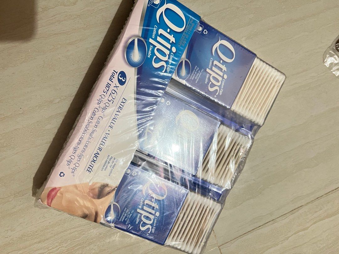 Qtips Cotton Buds 3 Packs Already Total 1875 Pieces Overall Imported