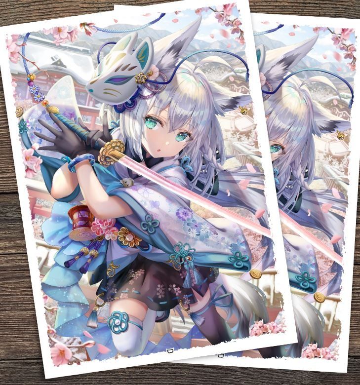 [Regular PO] Custom Card Sleeves Matte White border Anime Game TCG 100
